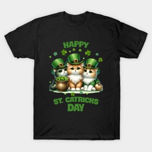 St. Catrick's Day Cute Cats T-Shirt